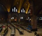 De bakstenen dakconstructie is zelfdragend, zonder pilaten in het midden.
              <br/>
              Richard Keijzer, 2014-10-19